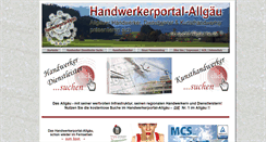 Desktop Screenshot of handwerkerportal-allgaeu.de