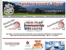 Tablet Screenshot of handwerkerportal-allgaeu.de